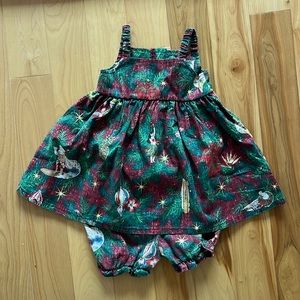 Reyn Spooner toddler Christmas dress with bloomers like new